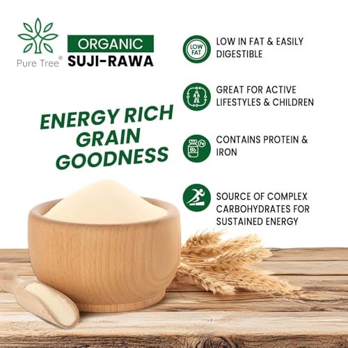 Pure Tree Certified Organic Sooji | 850 g | Rawa Suji | Rava | Semolina Sooji | Idly Rawa | Rich In Iron & B Vitamins For Healthy Breakfast Staples Upma Rava Dosa - Image 3