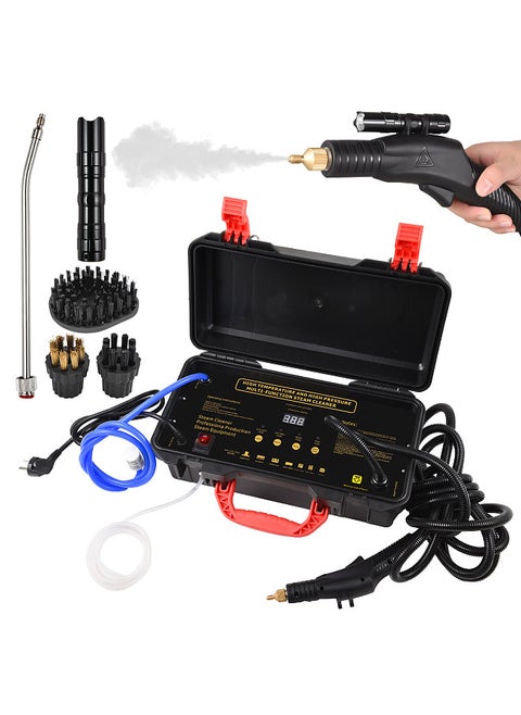 High Pressure Steam Cleaner 3000W 8 Bar High Temperature Heat Steam Cleaner with Voice Prompt / Ozone Function Touch LCD Display 4 Modes 6 Gears Tankless Handheld Steam