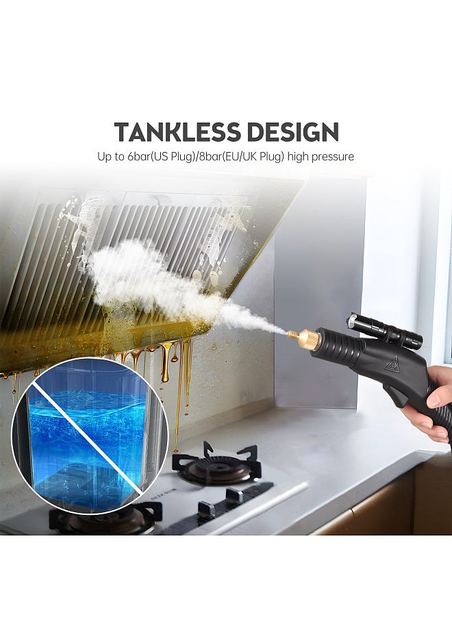 Generic - High Pressure Steam Cleaner 3000W 8 Bar High Temperature Heat Steam Cleaner with Voice Prompt / Ozone Function Touch LCD Display 4 Modes 6 Gears Tankless Handheld Steam - Image 1