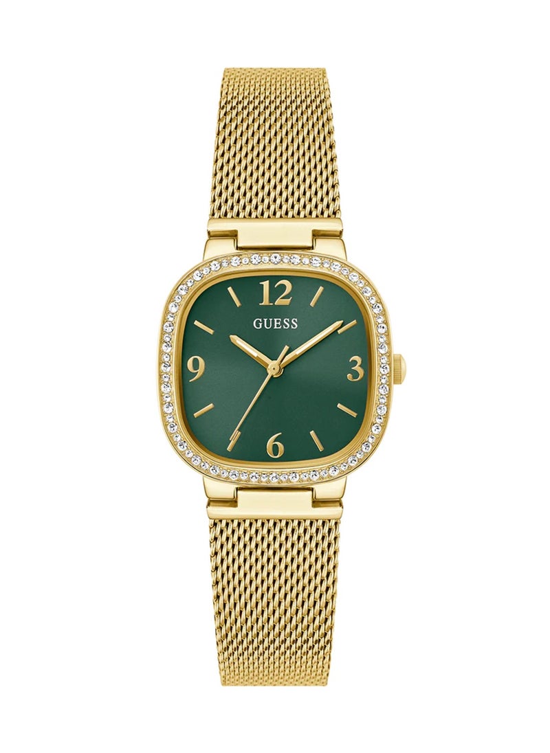 GUESS - Ladies Analog Gold Stainless Steel Mesh Band Watch GW0354L5 - 32mm - Image 1