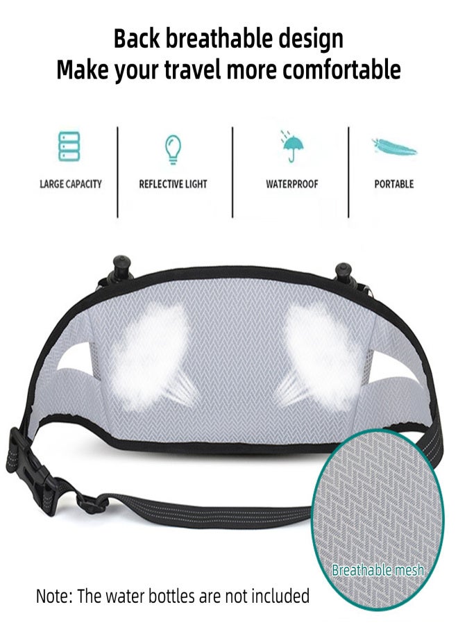 JUNLETU Running Belt Waist Pack Water Resistant Breathable Runners Belt Water Bottle Fanny Pack - Image 5