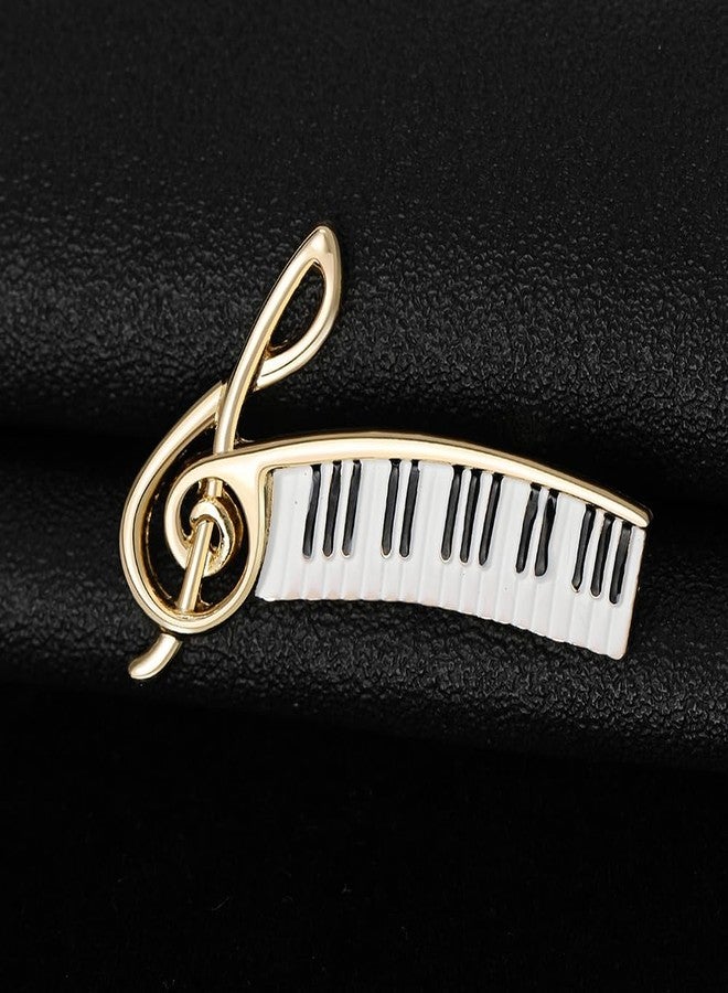 OIDIMS Piano Lover Musical Instrument Brooches Pianist Delicate Music Note Lapel Pin Recital Gift For Piano Players Teacher Students Graduation Pins Decoration Dress Accessories Boutonniere Corsage (Gold-Tone) - Image 4