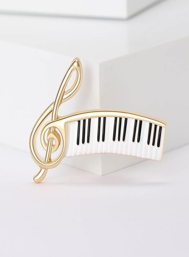 OIDIMS Piano Lover Musical Instrument Brooches Pianist Delicate Music Note Lapel Pin Recital Gift For Piano Players Teacher Students Graduation Pins Decoration Dress Accessories Boutonniere Corsage (Gold-Tone) - Image 5