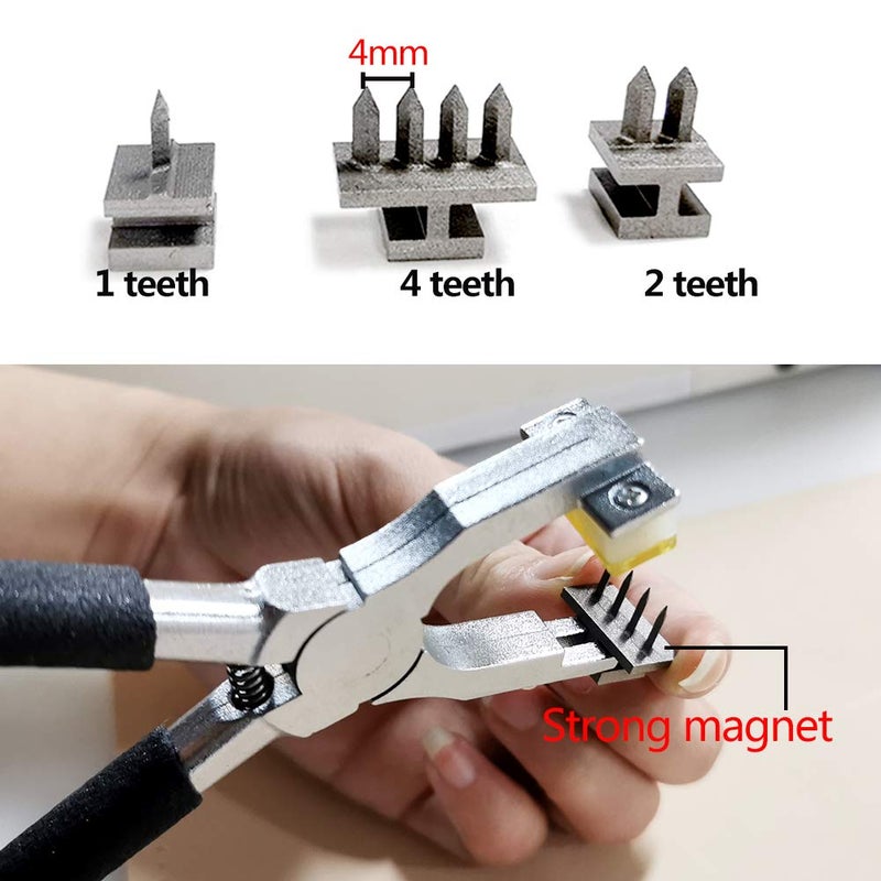 Butuze Stitching Hole Punch BUTUZE, 4mm Silent Rhombus Leather Hand Pliers with Leather Needle, Wooden Needle Case, Waxed Thread for Belts, Straps, Saddles, Shoes, Fabric DIY - Image 4