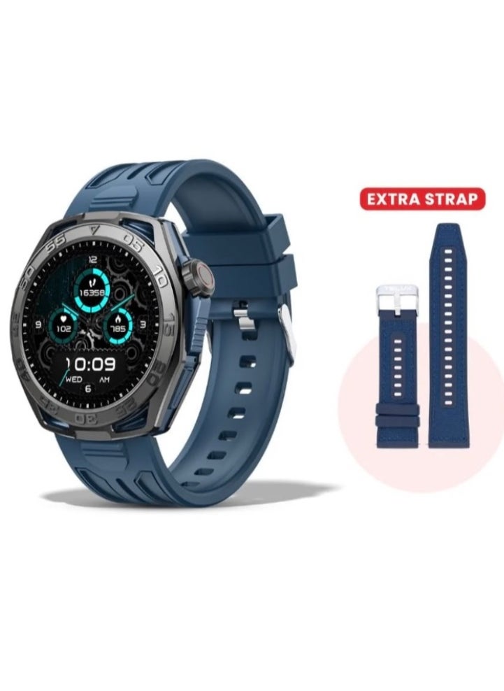 TELUX - TELUX VITAL Smart Calling Watch with 1.43” AMOLED Display & AI Voice Assistant - LC311 Blue - Image 1