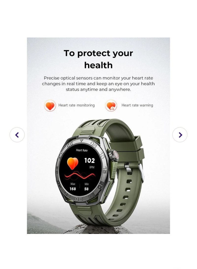 TELUX - TELUX VITAL Smart Calling Watch with 1.43” AMOLED Display & AI Voice Assistant - LC311 Blue - Image 1