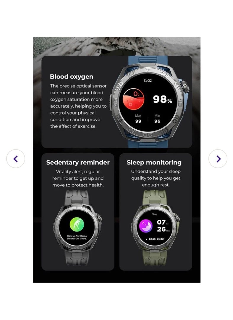TELUX - TELUX VITAL Smart Calling Watch with 1.43” AMOLED Display & AI Voice Assistant - LC311 Blue - Image 1