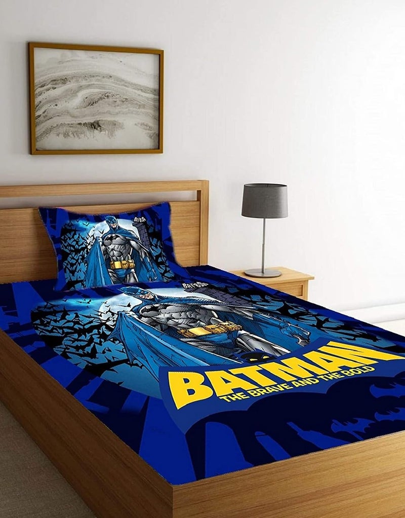 Laying Style Laying Style Digital Print 3D Printed Soft Touch Velvet Single Bedsheet with 1 Pillow Cover  - Image 1