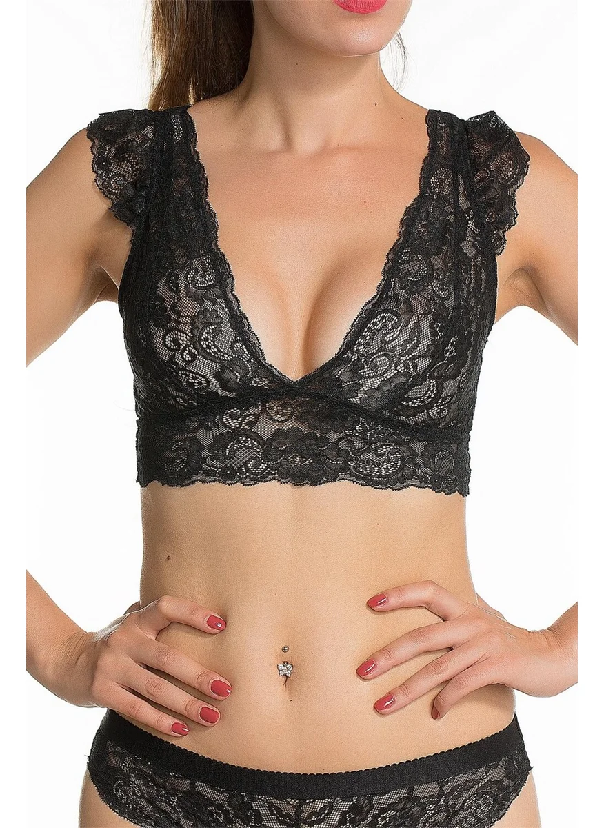 Miorre Pluma Wireless Capless Lace Fancy Bralet Set