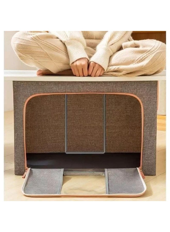 بوكس تخزين بقوائم معدن – سعة كبيرة 75 لتر – شاسيه حديد متين متعدد الاستخدامات بتصميم عملي وأنيق(NR) - Image 5