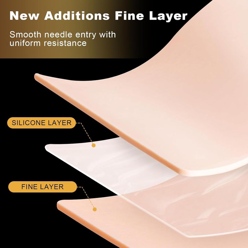 Jconly 3MM Fake Skin with Transfer Paper - Jconly 35pcs Fake Skin Transfer Paper Kit,5Pcs Tattoo Thick Practice Skin with 30Pcs Tattoo Paper Stencil Paper - Image 3