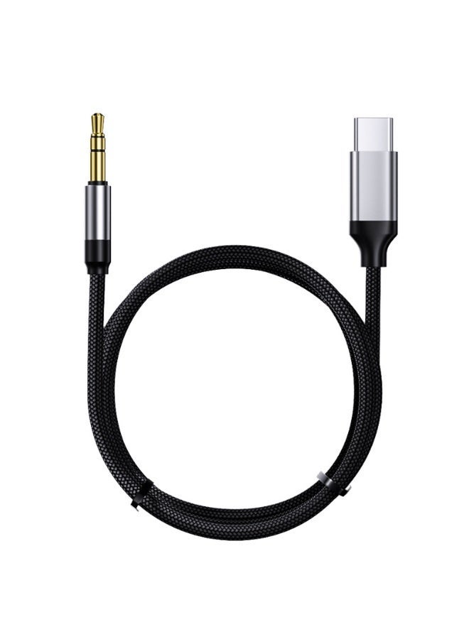 1M USB-C / Type C to 3.5mm AUX Audio Cable Universal for Car Computer Headphone Speaker Audio Connection for Car Music Playback - Image 1