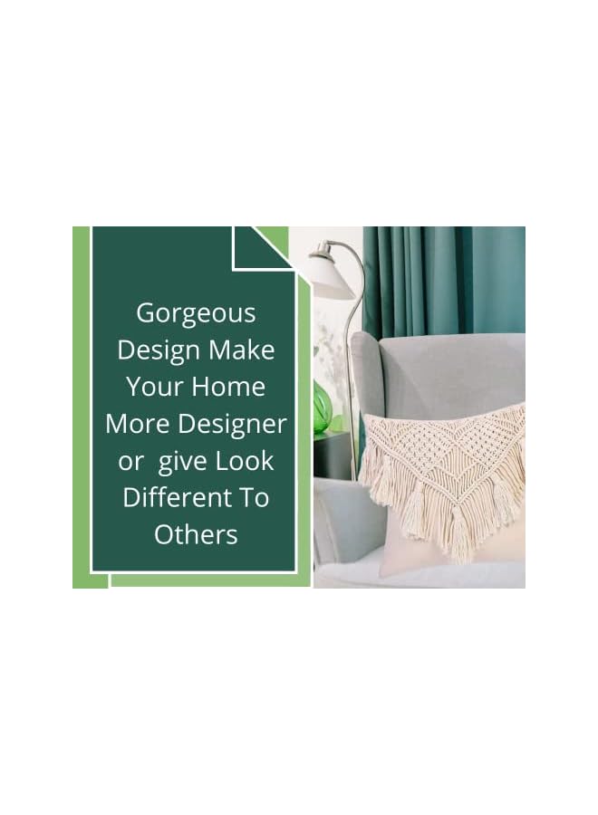 The Bros Beautiful Macrame Cushion Cover Pillow Cover/Throw Pillow Case Decorative Cushion Cover Bed Sofa Couch Bench Car Boho Home Decor Gift - 1 Piece (16 Inches) - Image 5