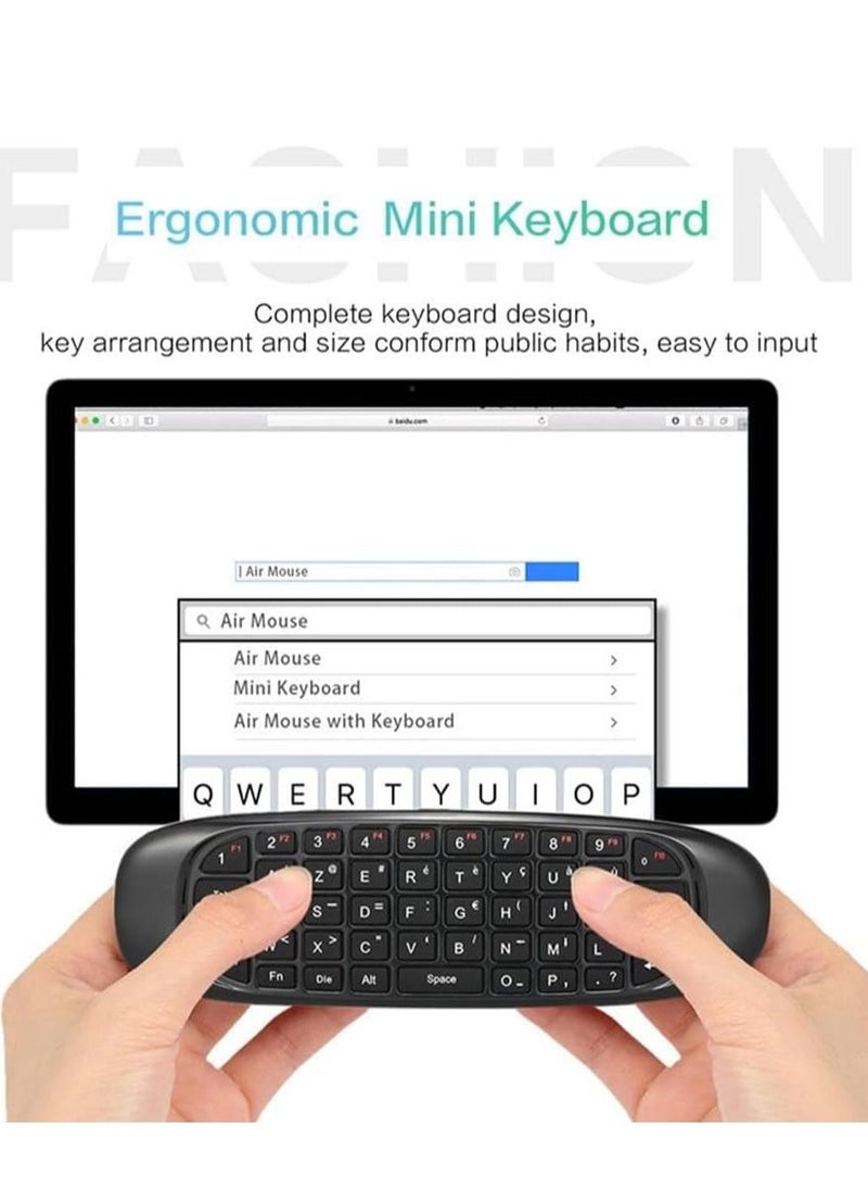 ELTRAZONE Arabic Keyboard Air Mouse C120 Smart TV Remote Control Computer Wireless Keyboard with Gyroscope Somatosensory Remote Control for TV Box Android Laptop Pc - Image 1