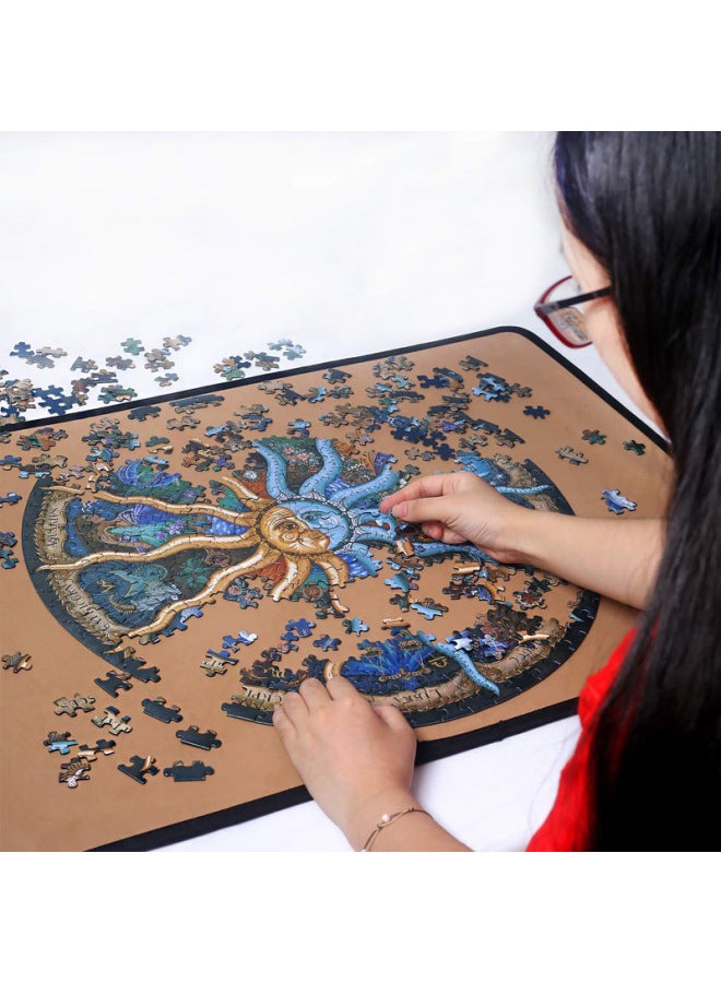 لعبة بانوراما ورقية مستديرة 1000 قطعة تغليف محايد للبالغين محبي الألغاز مصنعة حسب الطلب - اللون: غابة الخيال - Image 4