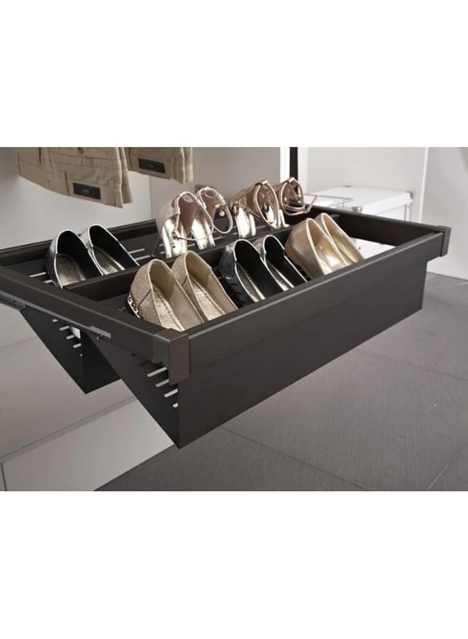 eurocliq Soft-Close Mechanism Pull-Out Shoe Rack and Drawer for Closets  - Image 1