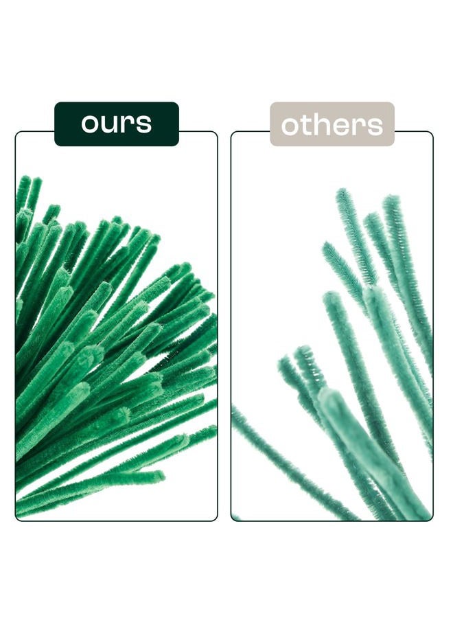Caydo 200 Pieces Dark Green Pipe Cleaners Craft for Easter Decoration, Fluffy Chenille Stems Bulk for Kids Art Craft Projects, 12 Inch x 6 mm - Image 5