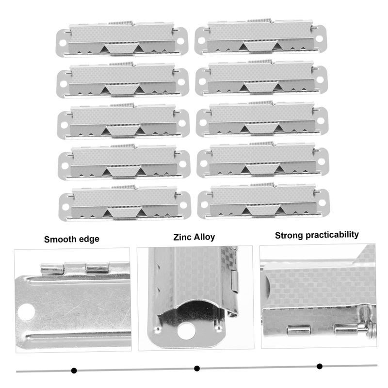 High Elasticity Metal Binder Clips For Restaurant Menus Files Office Supplies 10 Pieces - Image 5