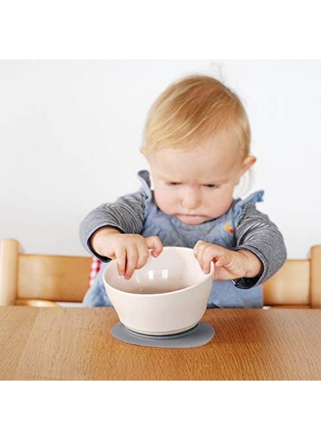 Miniware Miniware First Bites Deluxe Set: Cereal Bowl, Detachable Suction Foot, Training Spoon, Silicone Bib for Baby Toddler Kids | Promotes Self Feeding | BPA Free | Dishwasher Safe (Aqua)  - Image 4