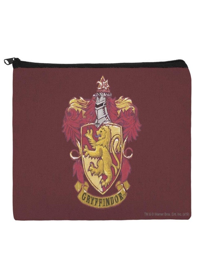 GRAPHICS & MORE Harry Potter Gryffindor Painted Crest Pencil Pen Organizer Zipper Pouch Case - Image 1