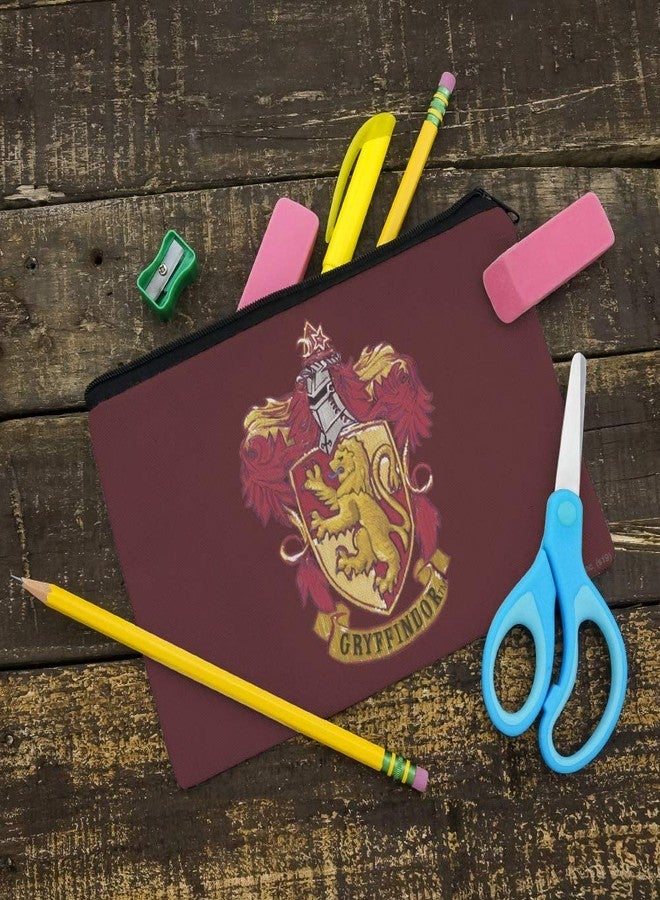 GRAPHICS & MORE Harry Potter Gryffindor Painted Crest Pencil Pen Organizer Zipper Pouch Case - Image 2