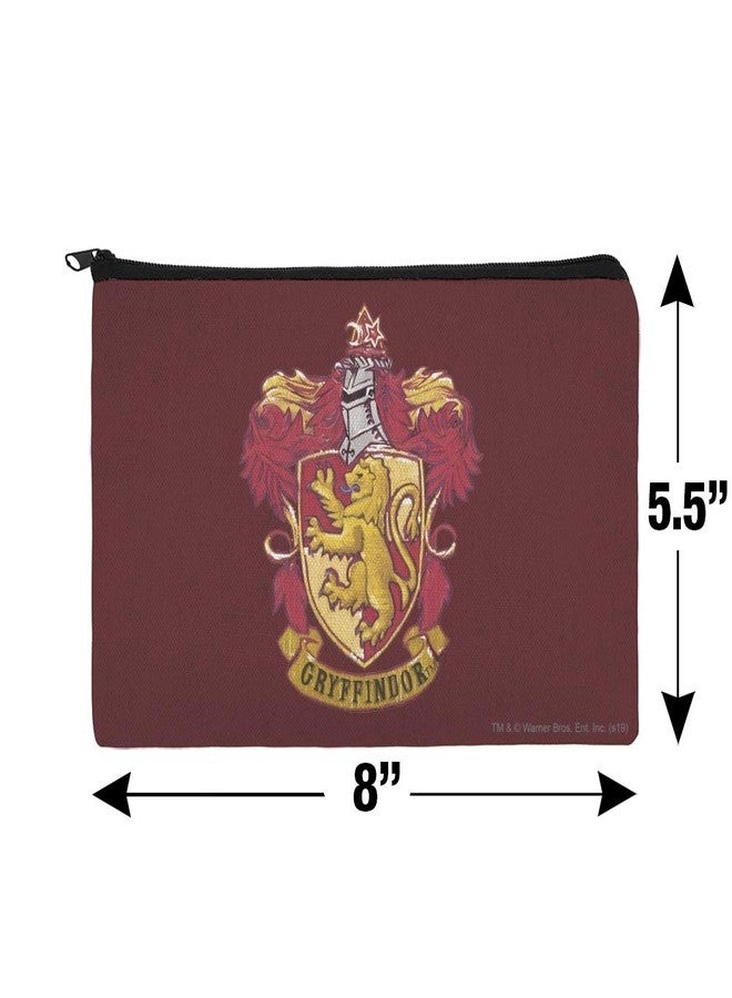 GRAPHICS & MORE Harry Potter Gryffindor Painted Crest Pencil Pen Organizer Zipper Pouch Case - Image 4