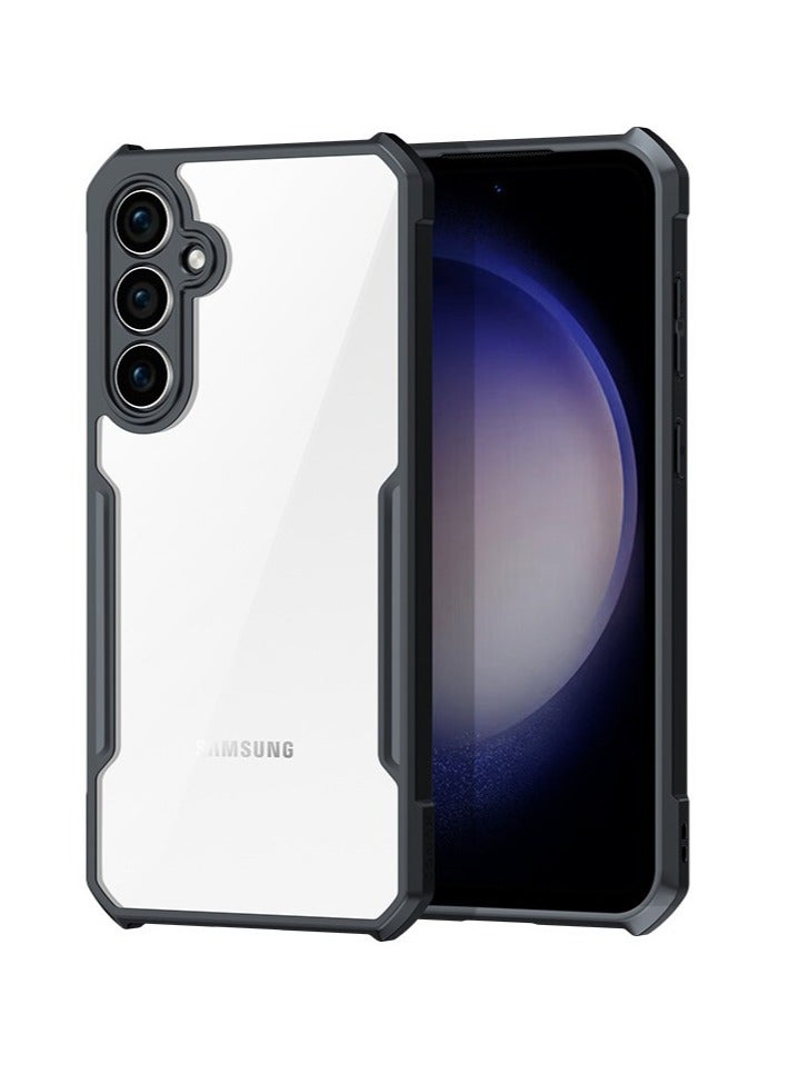 Case Cover for Samsung Galaxy A56 5G , Ultra Thin Lightweight, Soft TPU Bumper, Acrylic Clear Back Cover Samsung Galaxy A56 5G, Black  - Image 1