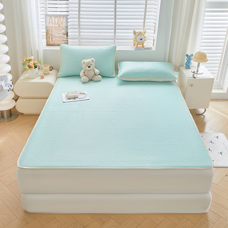 1 Ice Bean Sky Blue Cooling Pad 70 87 By 78 74 Inch Foldable Lightweight Summer Quick Cooling Heat Dissipation Hospital Bedroom Dormitory Bed Companion for Hot Sleepers - Image 4