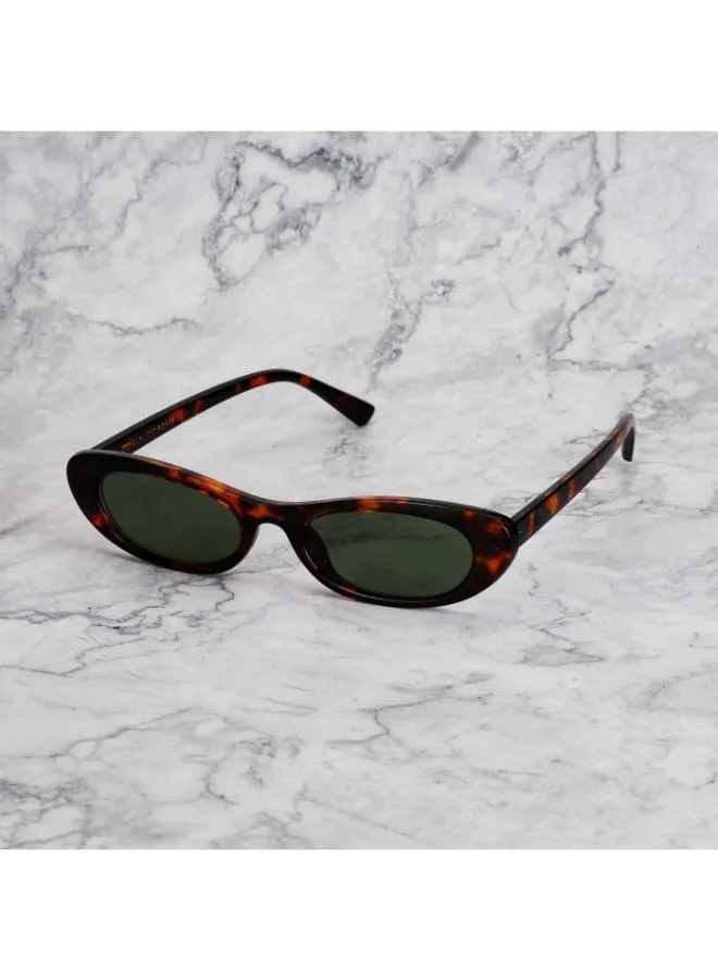 Explicit Poets Explicit Poets Unisex Tina Tortoise-Green Stylish Sunglasses, 23EP3