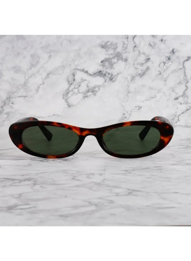 Explicit Poets Explicit Poets Unisex Tina Tortoise-Green Stylish Sunglasses, 23EP3