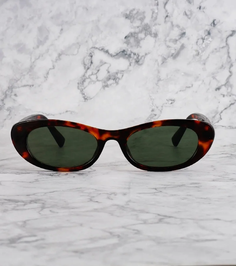 Explicit Poets Explicit Poets Unisex Tina Tortoise-Green Stylish Sunglasses, 23EP3