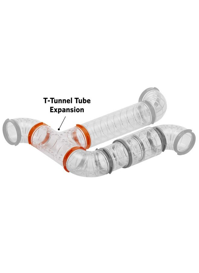 Ferplast Ferplast Hamster Cage Play Tube | T-Tunnel, 5.5L x 3.9H x 2.4 Diameter Inches, Clear (84814099US1)  - Image 3