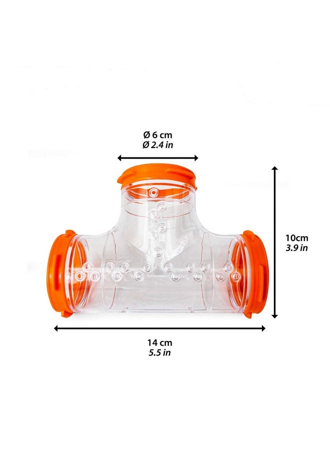 Ferplast Ferplast Hamster Cage Play Tube | T-Tunnel, 5.5L x 3.9H x 2.4 Diameter Inches, Clear (84814099US1)  - Image 2