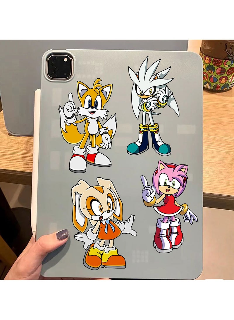 8 Sheets/Set Make a Face Puzzle Stickers Waterproof Sonic The Hedgehog Stickers DIY Craft for Kids - Image 5