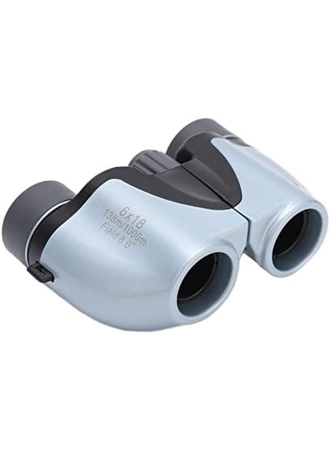 Blue Kids Binoculars 6x18 High Resolution Optics Lightweight for Bird Watching Stargazing - Image 1
