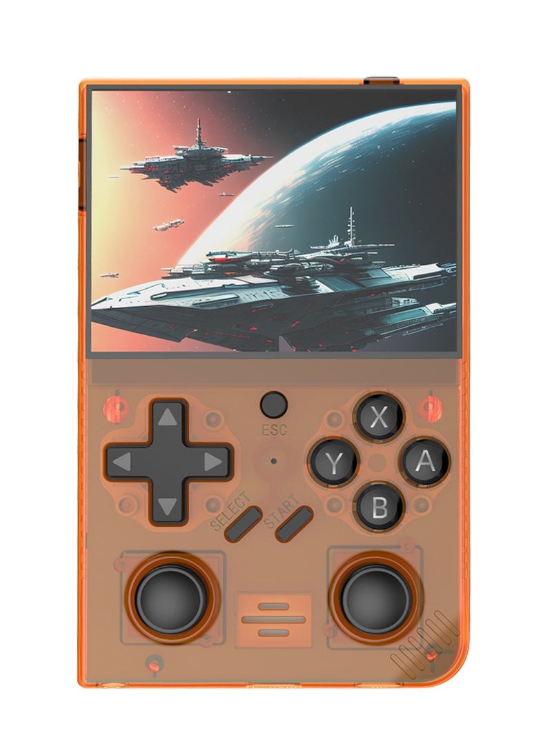 RS35 plus Handheld Game Console – 3.5 IPS Screen Linux EmuELEC System Retro Game Player with 20000+ Classic Games 64G TF Card (Orange) - Image 2