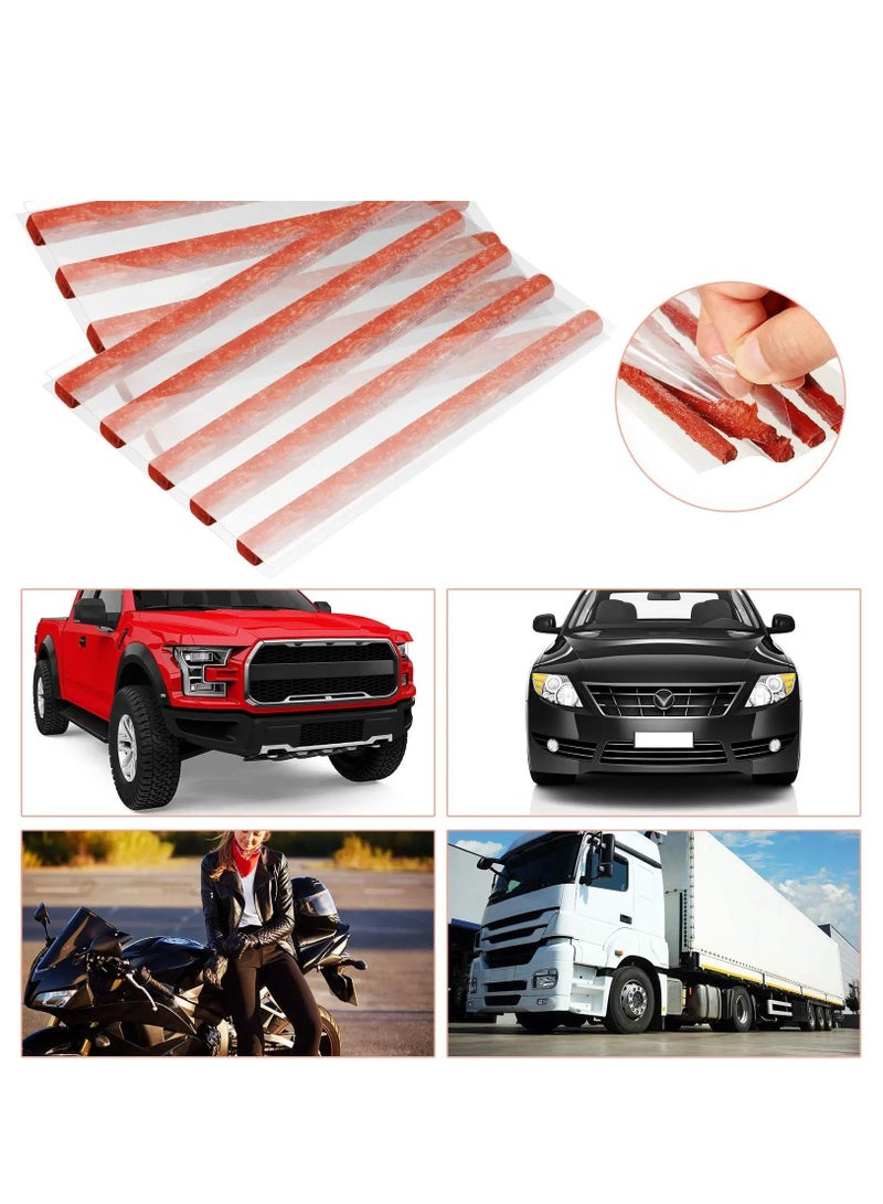 KASTWAVE 250 Pcs Brown Tire Repair Strings,Emergency Tubeless Tire Puncture Repair Strip Strings Kit, 100mm x 6 mm Automotive Tool Tire Repair Rubber Plugs for Tires Car, Bike, Wheelbarrow, Mower - Image 5
