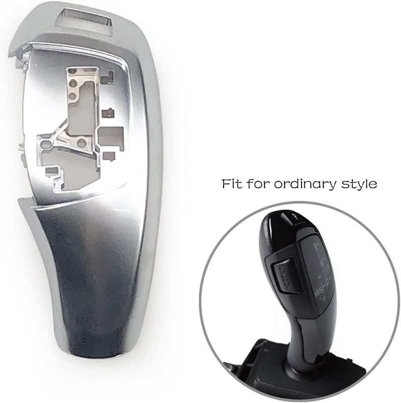 CHUANGHUI Automotive Center Gear Shift Knob Trim Cover for BMW 1 2 3 4 5 6 7 Series X3 X4 (Ordinary Style, Silver) - Image 5