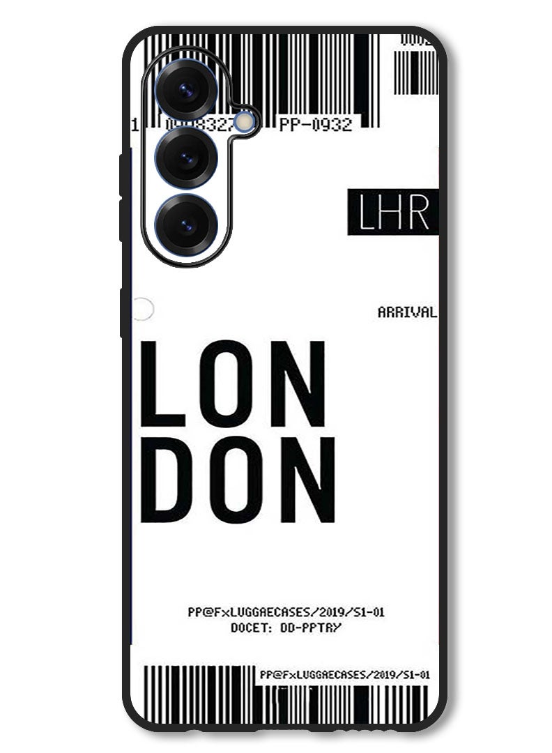 Theodor Case Compatible with Samsung Galaxy A26 Protection Shockproof Bumper Cover London boarding pass - Image 1