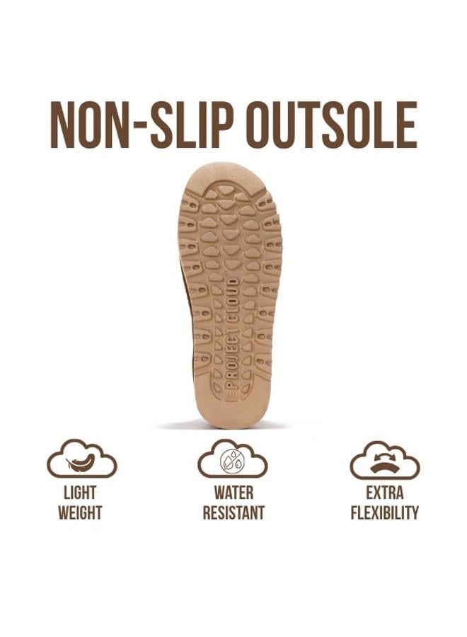 Project Cloud 100% Genuine Leather Ankle Boots for Women - Anti-Slip Memory Foam Insole Womens Boots - Lightweight Winter Womens Shoes, Ankle Booties for Women (Huggy), Mocha Suede, 7.5 - Image 5