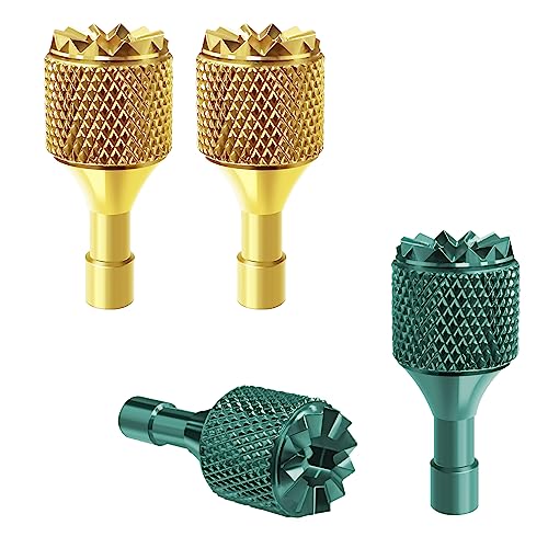 Hanatora Joysticks Stick for DJI RC,RC 2(Neo,Flip,Air 3S,Air 3,Mini 5/4/3 Pro,Mini 3,Mavic 3 Classic/Pro Drone Controller),Remote Control Joy Sticks Thumb Accessories (Gold&Green) - Image 1