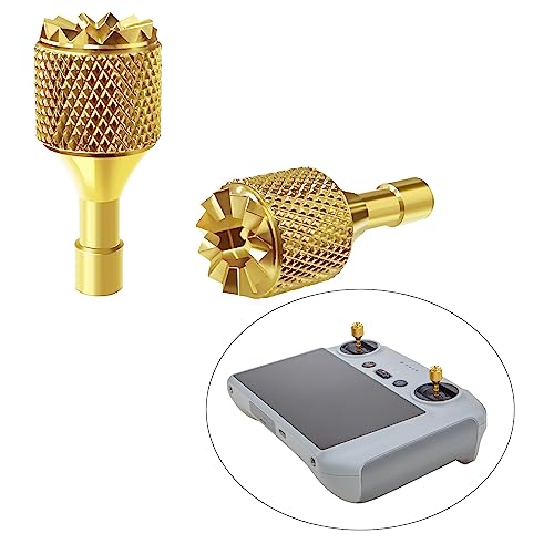 Hanatora Joysticks Stick for DJI RC,RC 2(Neo,Flip,Air 3S,Air 3,Mini 5/4/3 Pro,Mini 3,Mavic 3 Classic/Pro Drone Controller),Remote Control Joy Sticks Thumb Accessories (Gold&Green) - Image 5