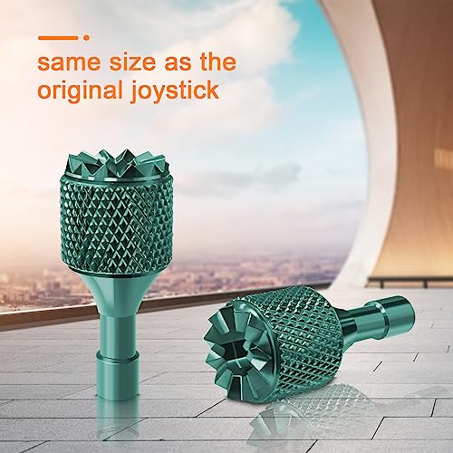 Hanatora Joysticks Stick for DJI RC,RC 2(Neo,Flip,Air 3S,Air 3,Mini 5/4/3 Pro,Mini 3,Mavic 3 Classic/Pro Drone Controller),Remote Control Joy Sticks Thumb Accessories (Gold&Green) - Image 2