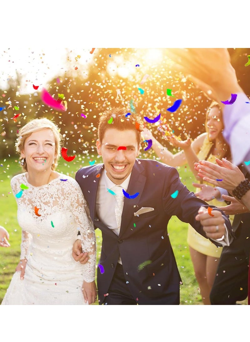 Premium set of 4 multi-colored confetti cannons, eco-friendly biodegradable confetti cannons, perfect for weddings, birthdays, Christmas parties, and baby showers, with birthday party supplies that add joy and fun and contribute to environmental conservation  - Image 5