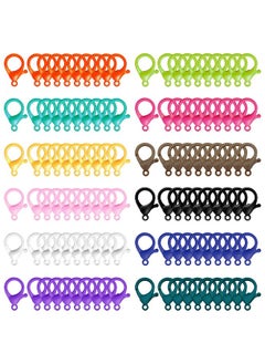 Oubaka 120Pcs Plastic Lobster Claw Clasps For Jewelry Makingmulticolor Lobster Clasp Hook Cute Lanyard Snap Hooks Hard Plastic Clips For Handmade Keychain  - Image 1