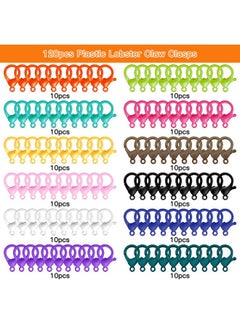 Oubaka 120Pcs Plastic Lobster Claw Clasps For Jewelry Makingmulticolor Lobster Clasp Hook Cute Lanyard Snap Hooks Hard Plastic Clips For Handmade Keychain  - Image 2