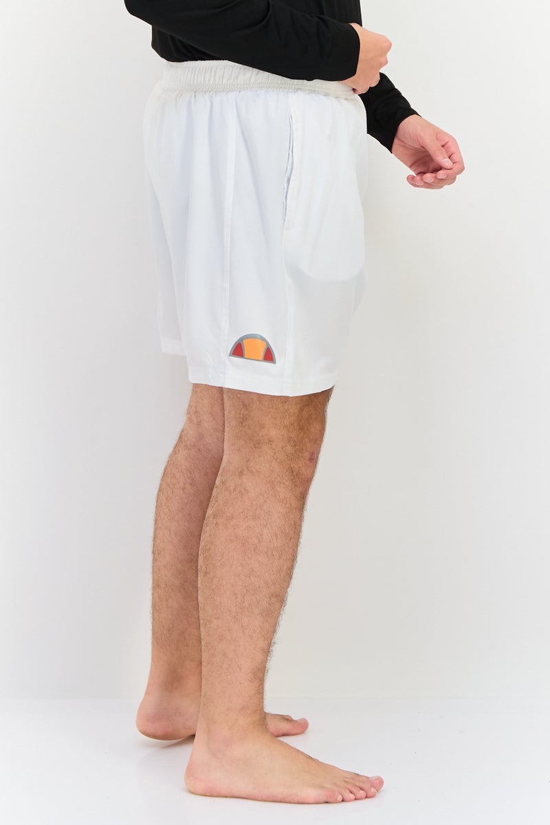 Ellesse Men Brand Logo Board Shorts, White - Image 2