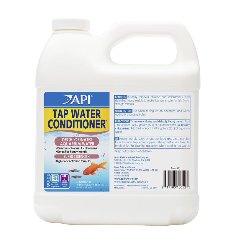 API TAP WATER CONDITIONER Aquarium Water Conditioner, 64-Ounce,White - Image 1