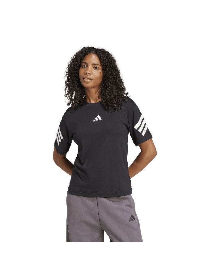 Adidas Adidas W Fi 3S Tee Black Training T-Shirts For Women 2Xs  - Image 3