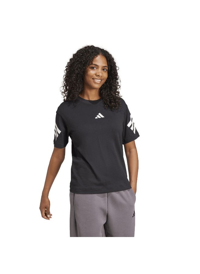 Adidas Adidas W Fi 3S Tee Black Training T-Shirts For Women 2Xs  - Image 5